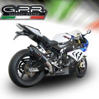 Exhaust compatible with Bmw S1000RR 2015-2016, Furore Nero, Slip-on exhaust including removable db killer and link pipe, EPA-compliant 