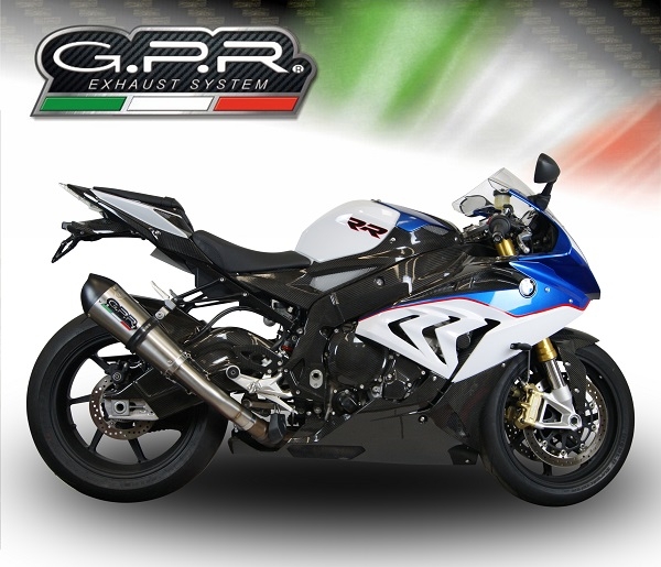 GPR exhaust compatible with  Bmw S1000RR 2015-2016, New Grand Prix Evo Titanium, Slip-on exhaust including removable db killer and link pipe, EPA-compliant 