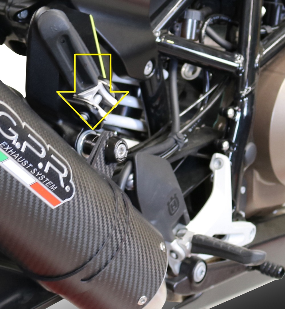 Exhaust compatible with Husqvarna Svartpilen 701 2018-2020, Albus Evo4, Slip-on exhaust including removable db killer and link pipe, EPA-compliant 