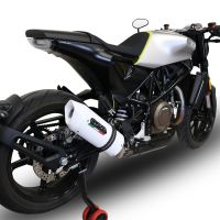 Exhaust compatible with Husqvarna Svartpilen 701 2018-2020, Albus Evo4, Slip-on exhaust including removable db killer and link pipe, EPA-compliant 
