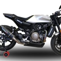 Exhaust compatible with Husqvarna Vitpilen 701 2018-2020, Furore Evo4 Nero, Slip-on exhaust including removable db killer and link pipe, EPA-compliant 