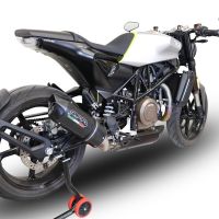 Exhaust compatible with Husqvarna Vitpilen 701 2018-2020, Furore Evo4 Nero, Slip-on exhaust including removable db killer and link pipe, EPA-compliant 