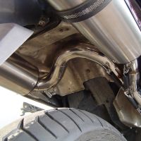 Exhaust compatible with Honda VFR800 V-Tec 2002-2013, M3 Titanium Natural, Dual slip-on including removable db killers and link pipes, EPA-compliant 