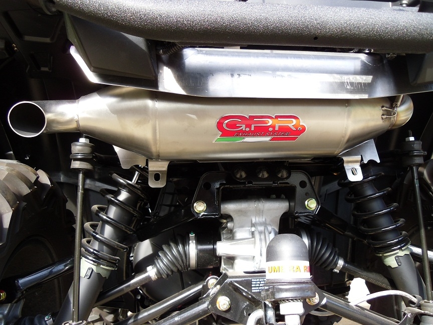 Exhaust compatible with Polaris Sportsman Xp 850 / Xp 850 Forest 2010-2014, Power Bomb, Slip-on exhaust including removable db killer and link pipe, EPA-compliance NOT required 