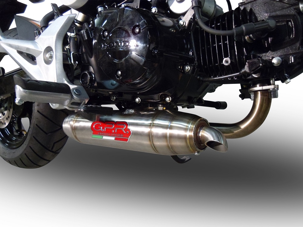 Exhaust compatible with Honda Grom 125 2013-2017, Deeptone Inox, Full system exhaust 