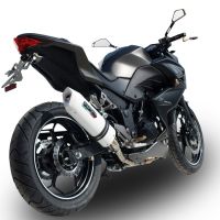 Exhaust compatible with Kawasaki Z300 2014-2017, Albus Ceramic, Slip-on exhaust including removable db killer and link pipe, EPA-compliant 