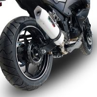 Exhaust compatible with Kawasaki Z300 2014-2017, Albus Ceramic, Slip-on exhaust including removable db killer and link pipe, EPA-compliant 