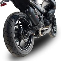 Exhaust compatible with Kawasaki Z300 2014-2017, Furore Nero, Slip-on exhaust including removable db killer and link pipe, EPA-compliant 
