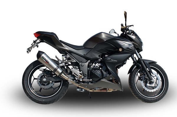 GPR exhaust compatible with  Kawasaki Z300 2014-2017, New Grand Prix Evo Titanium, Slip-on exhaust including link pipe 