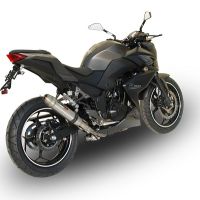 Exhaust compatible with Kawasaki Z300 2014-2017, Deeptone Inox, Slip-on exhaust including link pipe 