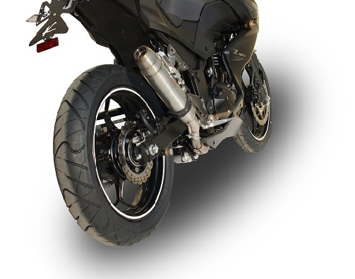 Exhaust compatible with Kawasaki Z300 2014-2017, Deeptone Inox, Slip-on exhaust including link pipe 
