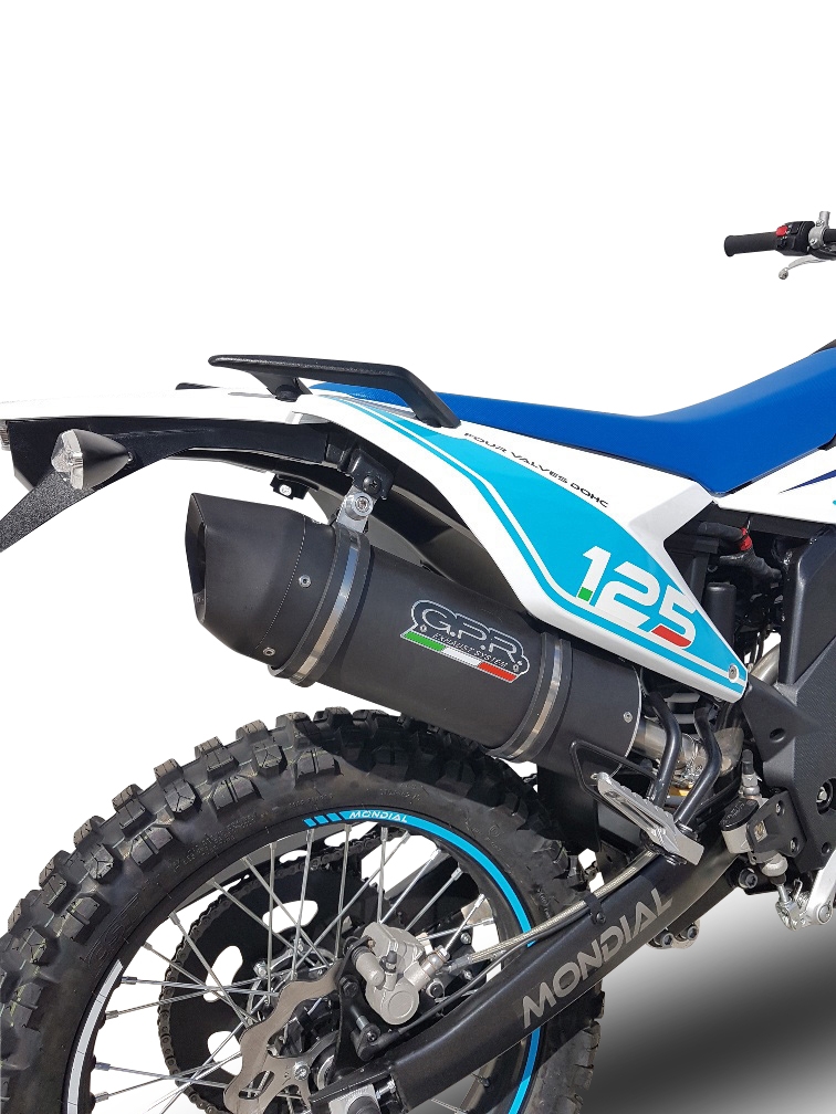 Exhaust compatible with Malaguti Dune 125 2021-2023, Furore Nero, Slip-on exhaust including link pipe and removable db killer 