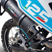 Exhaust compatible with Malaguti Dune 125 2021-2023, Furore Nero, Slip-on exhaust including link pipe and removable db killer 