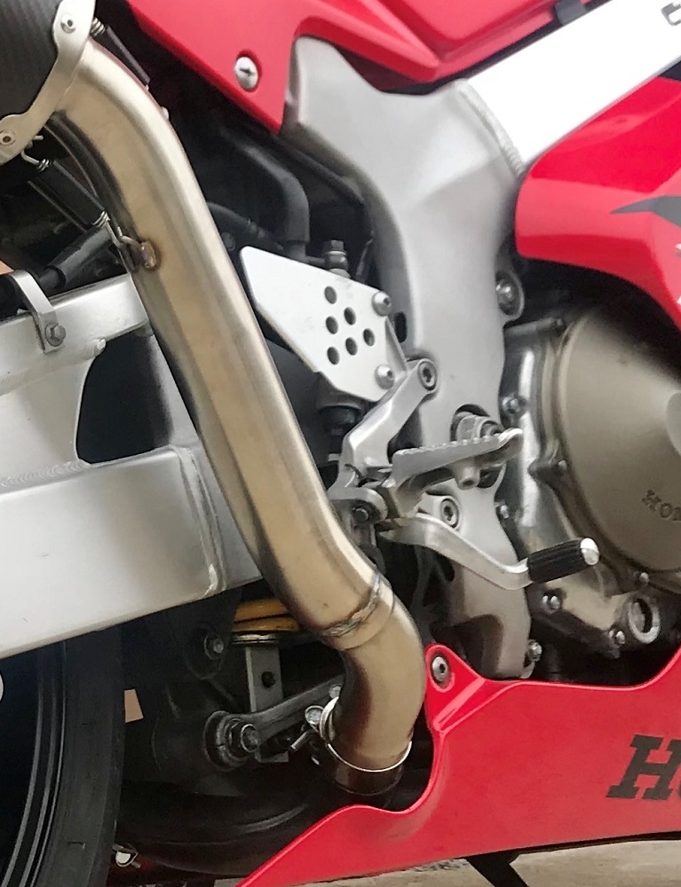 Exhaust compatible with Honda VTR1000 Sp-1 RC51 2000-2001, Satinox , Dual slip-on including removable db killers and link pipes, EPA-compliant 