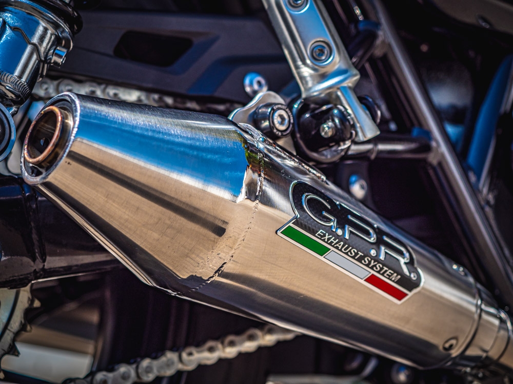 Exhaust compatible with Triumph Street Twin 900 2020-2021, Vintacone, Dual slip-on including removable db killers and link pipes, EPA-compliant 