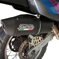 Exhaust compatible with Yamaha Xtz 750 Supertenere 1989-1997, Furore Nero, Slip-on exhaust including removable db killer and link pipe, EPA-compliant 