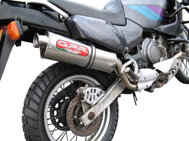 Exhaust compatible with Yamaha Xtz 750 Supertenere 1989-1997, Trioval, Slip-on exhaust including removable db killer and link pipe, EPA-compliant 