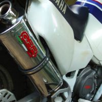 Exhaust compatible with Yamaha Xtz 750 Supertenere 1989-1997, Trioval, Slip-on exhaust including removable db killer and link pipe, EPA-compliant 