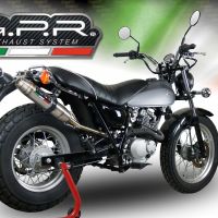 Exhaust compatible with Suzuki Rv 200 Van Van 2016-2017, Deeptone Inox, Slip-on exhaust including removable db killer and link pipe, not EPA-compliant 