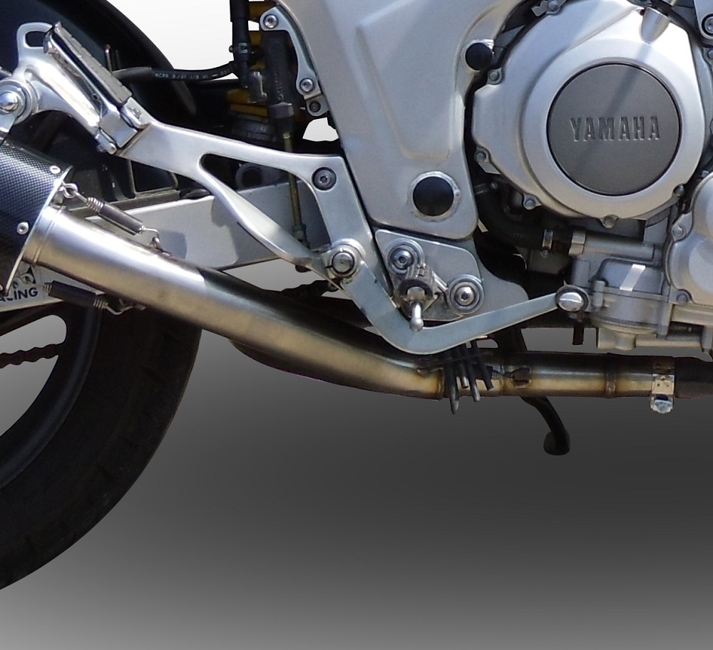 Exhaust compatible with Yamaha Tdm 850 1991-2001, Furore Nero, Dual slip-on including removable db killers and link pipes, EPA-compliant 
