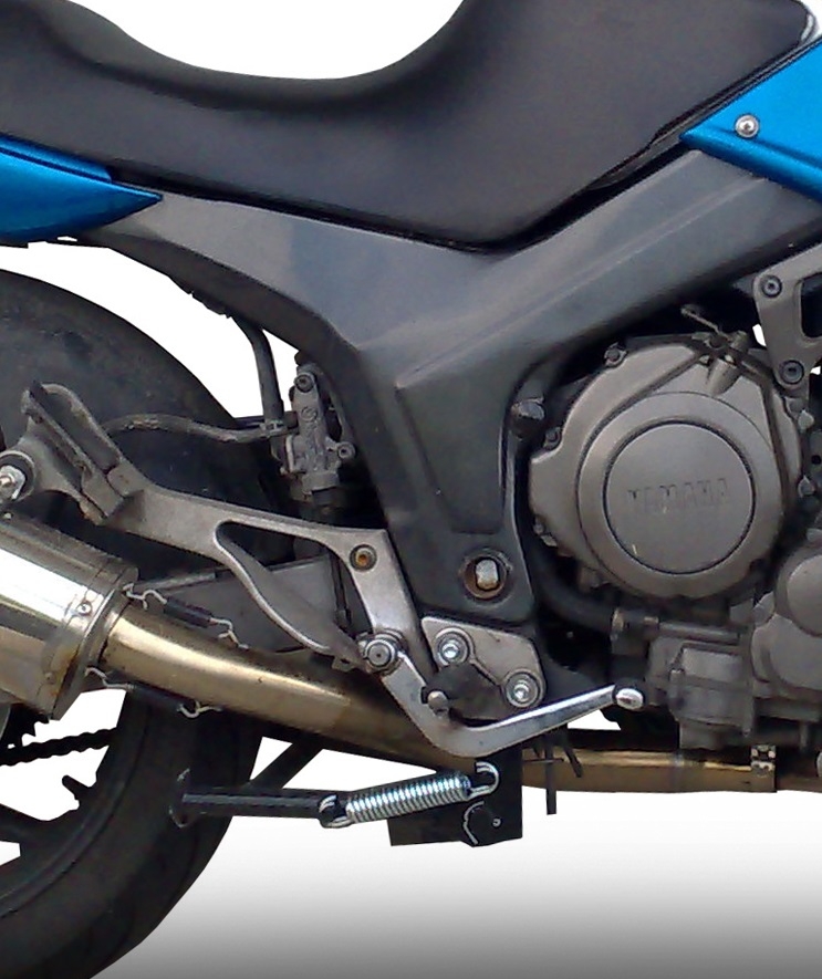 Exhaust compatible with Yamaha Tdm 850 1991-2001, Trioval, Slip-on exhaust including removable db killer and link pipe, EPA-compliant 