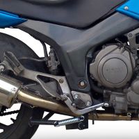 Exhaust compatible with Yamaha Tdm 850 1991-2001, Trioval, Slip-on exhaust including removable db killer and link pipe, EPA-compliant 