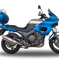 Exhaust compatible with Yamaha Tdm 850 1991-2001, Trioval, Slip-on exhaust including removable db killer and link pipe, EPA-compliant 