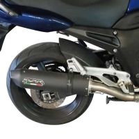 Exhaust compatible with Yamaha Tdm 900 2002-2014, Furore Nero, Dual slip-on including removable db killers and link pipes, not EPA-compliant 