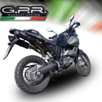 Exhaust compatible with Yamaha Xt 660 Z Teneré 2008-2016, Furore Nero, Dual slip-on including removable db killers and link pipes, not EPA-compliant 