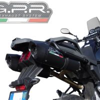 Exhaust compatible with Yamaha Xt 660 Z Teneré 2008-2016, Furore Nero, Dual slip-on including removable db killers and link pipes, not EPA-compliant 