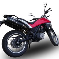 Exhaust compatible with Husqvarna TERRA - STRADA TR 650 2013-2015, Furore Nero, Dual slip-on including removable db killers and link pipes, not EPA-compliant 