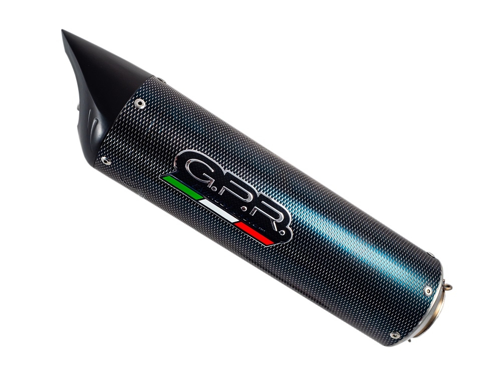 Exhaust compatible with Triumph Daytona 675 2009-2012, Tiburon Poppy, Slip-on exhaust including removable db killer and link pipe, not EPA-compliant 
