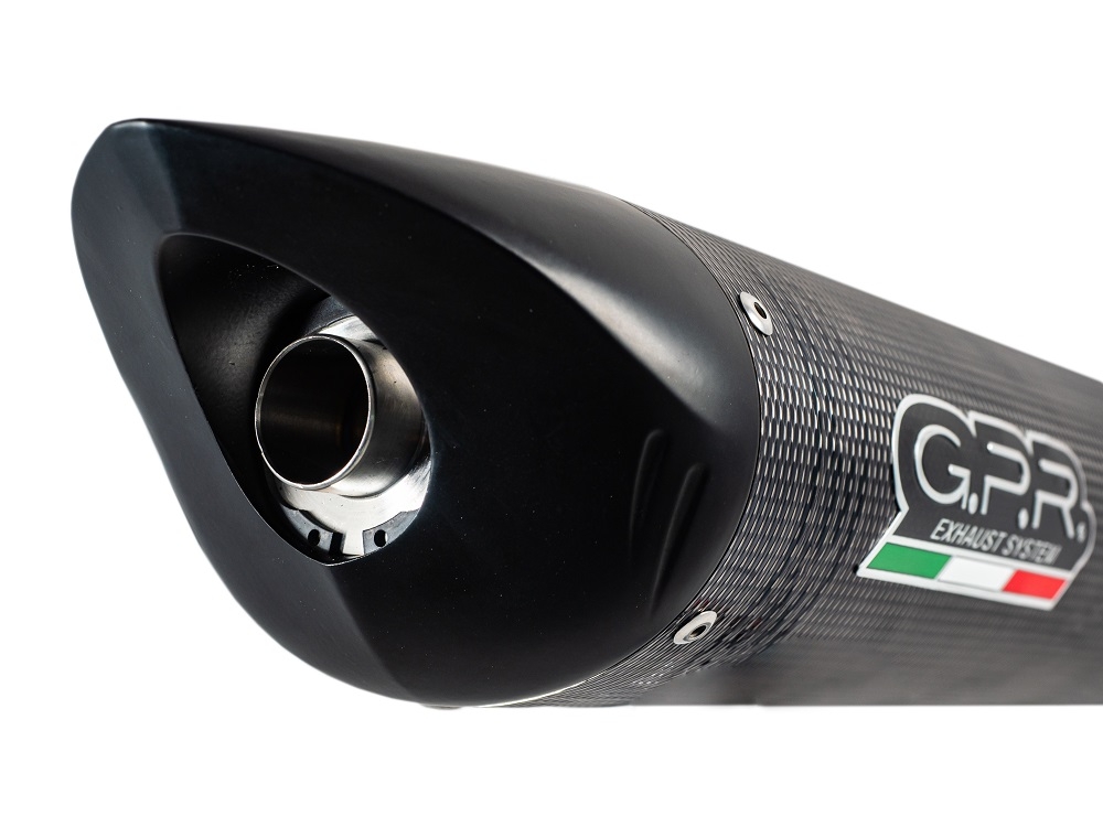 Exhaust compatible with Triumph Daytona 675 2009-2012, Tiburon Poppy, Slip-on exhaust including removable db killer and link pipe, not EPA-compliant 