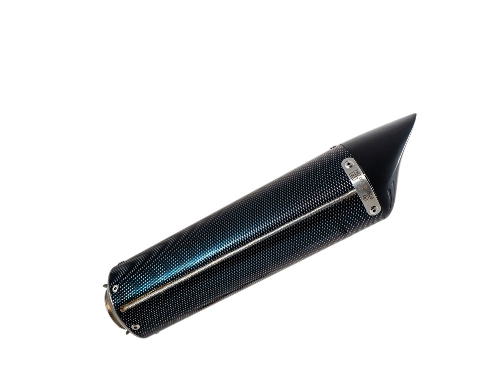 Exhaust compatible with Triumph Daytona 675 2009-2012, Tiburon Poppy, Slip-on exhaust including removable db killer and link pipe, not EPA-compliant 