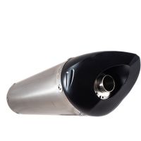 Exhaust compatible with Triumph Daytona 675 2009-2012, Tiburon Titanium, Slip-on exhaust including removable db killer and link pipe, not EPA-compliant 