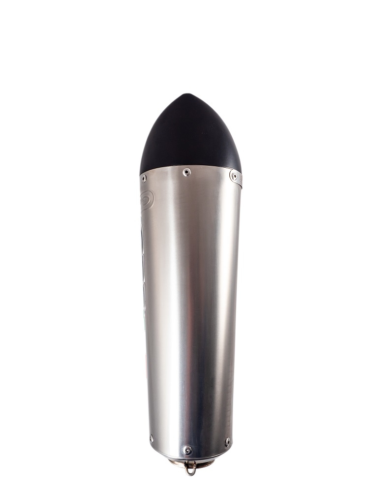 Exhaust compatible with Triumph Daytona 675 2009-2012, Tiburon Titanium, Slip-on exhaust including removable db killer and link pipe, not EPA-compliant 
