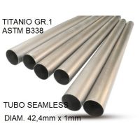 GPR exhaust compatible with Cafè Racer Cafè Racer 1-, Tubo titanio seamless D. 42,4mm X 1mm L.1000mm,  