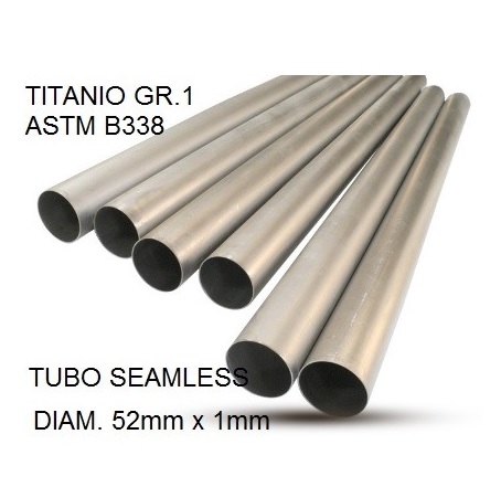 GPR exhaust compatible with Cafè Racer Cafè Racer 1-, Tubo titanio seamless D. 52mm X 1mm L.1000mm,  