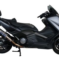 GPR exhaust compatible with Yamaha T-Max 500 2001-2011, Furore Nero, Racing full system exhaust, including removable db killer 