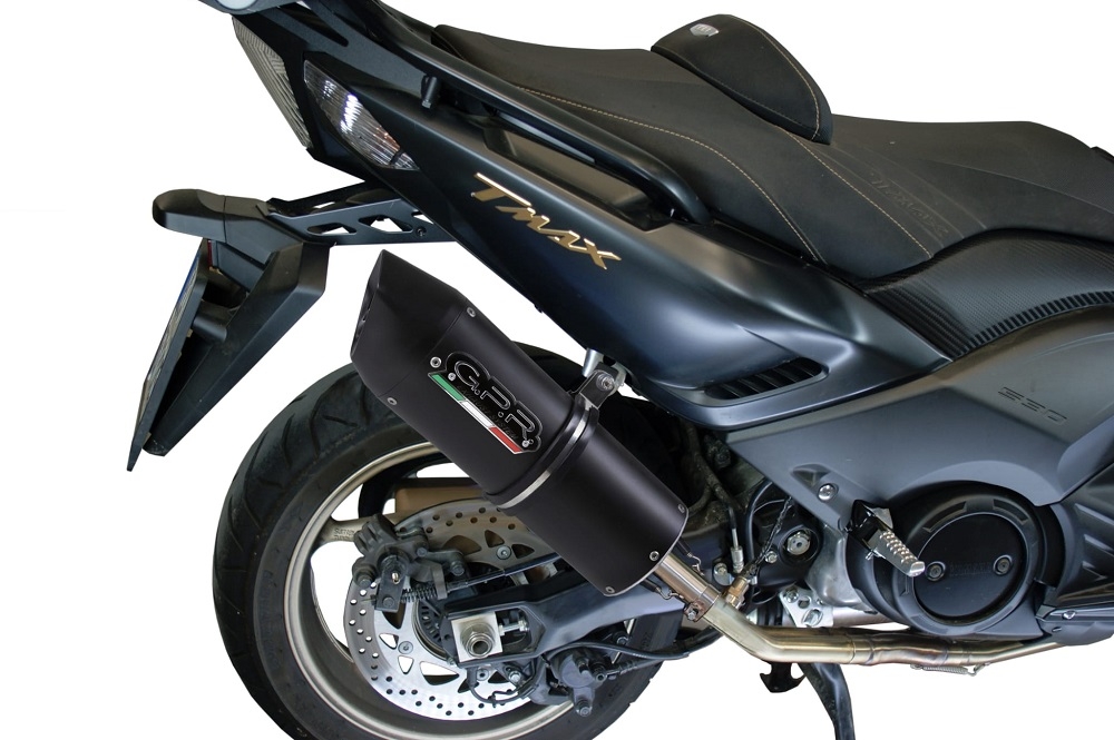 Exhaust compatible with Yamaha T-Max 530 2012-2016, Furore Nero, Full system exhaust, including removable db killer 