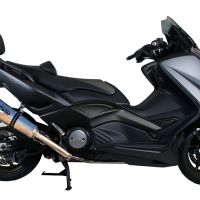 GPR exhaust compatible with  Yamaha T-Max 530 2012-2016, New Grand Prix Evo Titanium, Full system exhaust, including removable db killer 