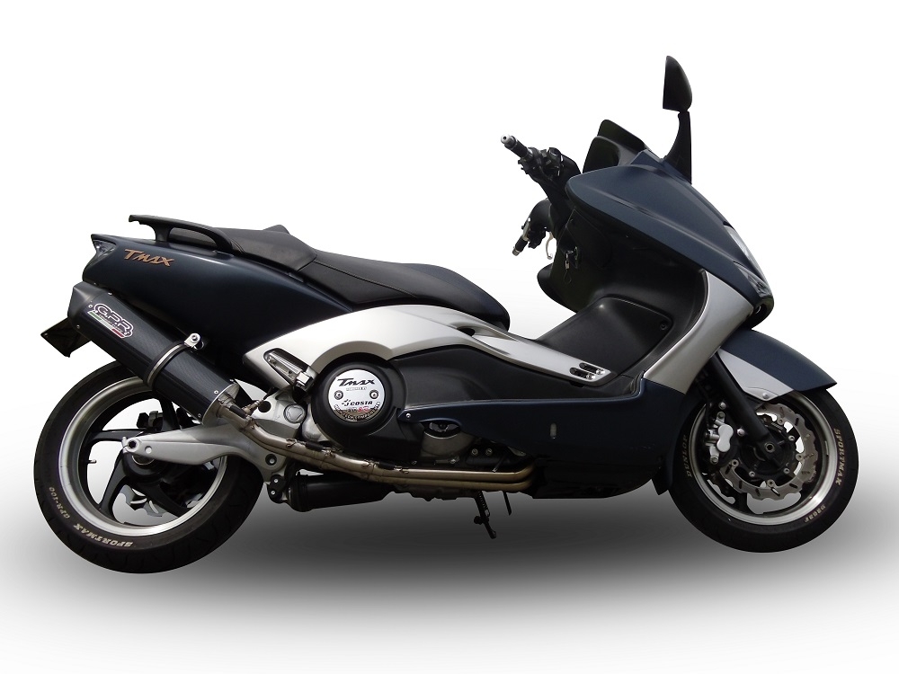 Exhaust compatible with Yamaha T-Max 530 2012-2016, Furore Nero, Full system exhaust, including removable db killer 