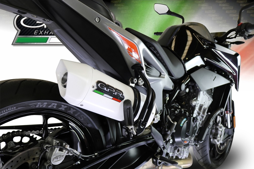 Exhaust compatible with Ktm 790 Duke 2017-2020, Albus Evo4, Slip-on exhaust including removable db killer and link pipe, EPA-compliant 