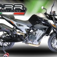 GPR exhaust compatible with  Ktm 790 Duke  2017-2020, New Grand Prix Evo Black Titanium, Slip-on exhaust including removable db killer and link pipe, EPA-compliant 