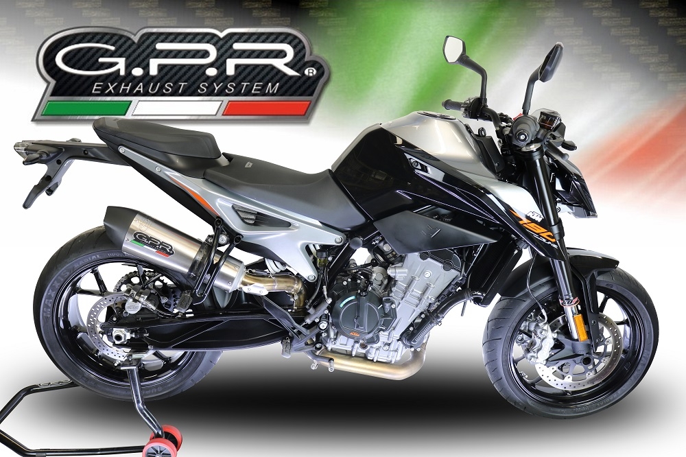 GPR exhaust compatible with  Ktm 790 Duke  2017-2020, New Grand Prix Evo Titanium, Slip-on exhaust including link pipe 
