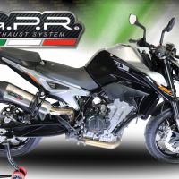 GPR exhaust compatible with  Ktm 790 Duke  2017-2020, New Grand Prix Evo Titanium, Slip-on exhaust including link pipe 
