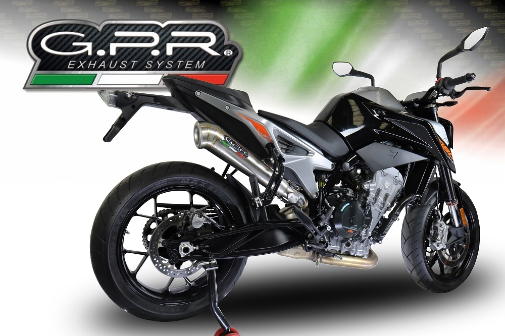 Exhaust compatible with Ktm 790 Duke 2021-2024, Powercone Evo, Slip-on exhaust including removable db killer and link pipe, EPA-compliant 