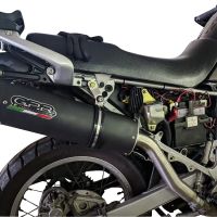 Exhaust compatible with Honda Transalp XL600V 1996-1999, Furore Nero, Slip-on exhaust including removable db killer and link pipe, EPA-compliant 
