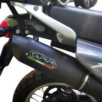 Exhaust compatible with Honda Transalp XL600V 1996-1999, Furore Nero, Slip-on exhaust including removable db killer and link pipe, EPA-compliant 