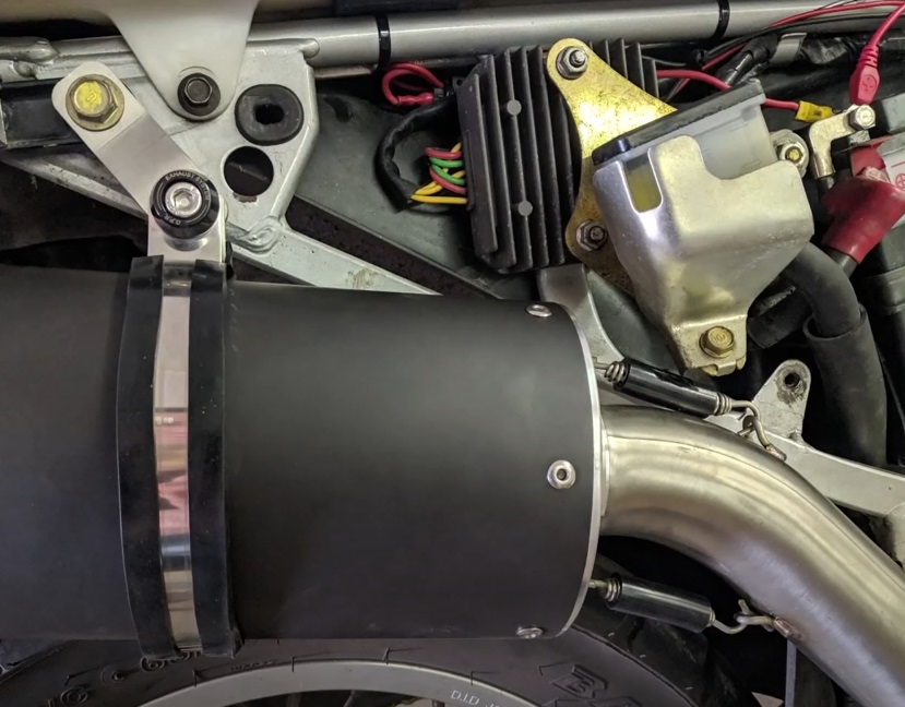 Exhaust compatible with Honda Transalp XL600V 1996-1999, Ghisa , Slip-on exhaust including removable db killer and link pipe, EPA-compliant 